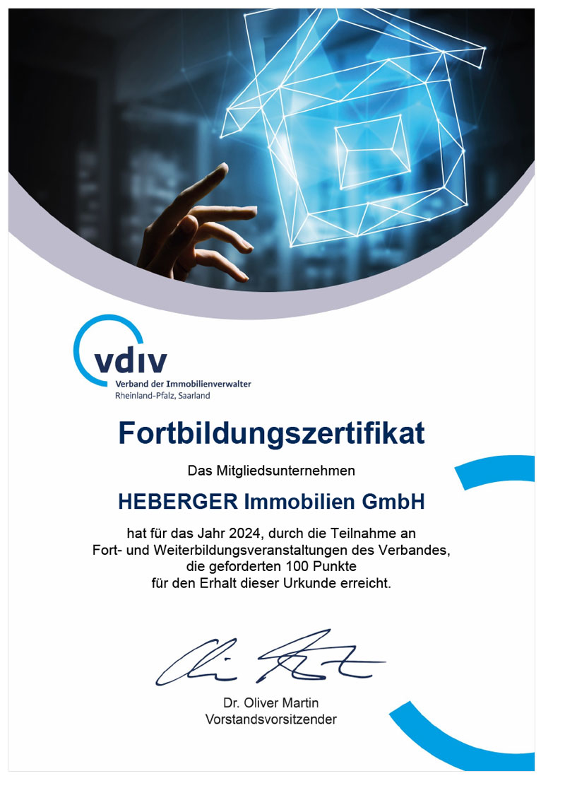 vdiv Zertifiziert HEBERGER Immobilien GmbH